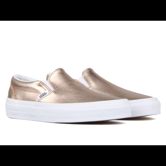 rose gold slip on shoes